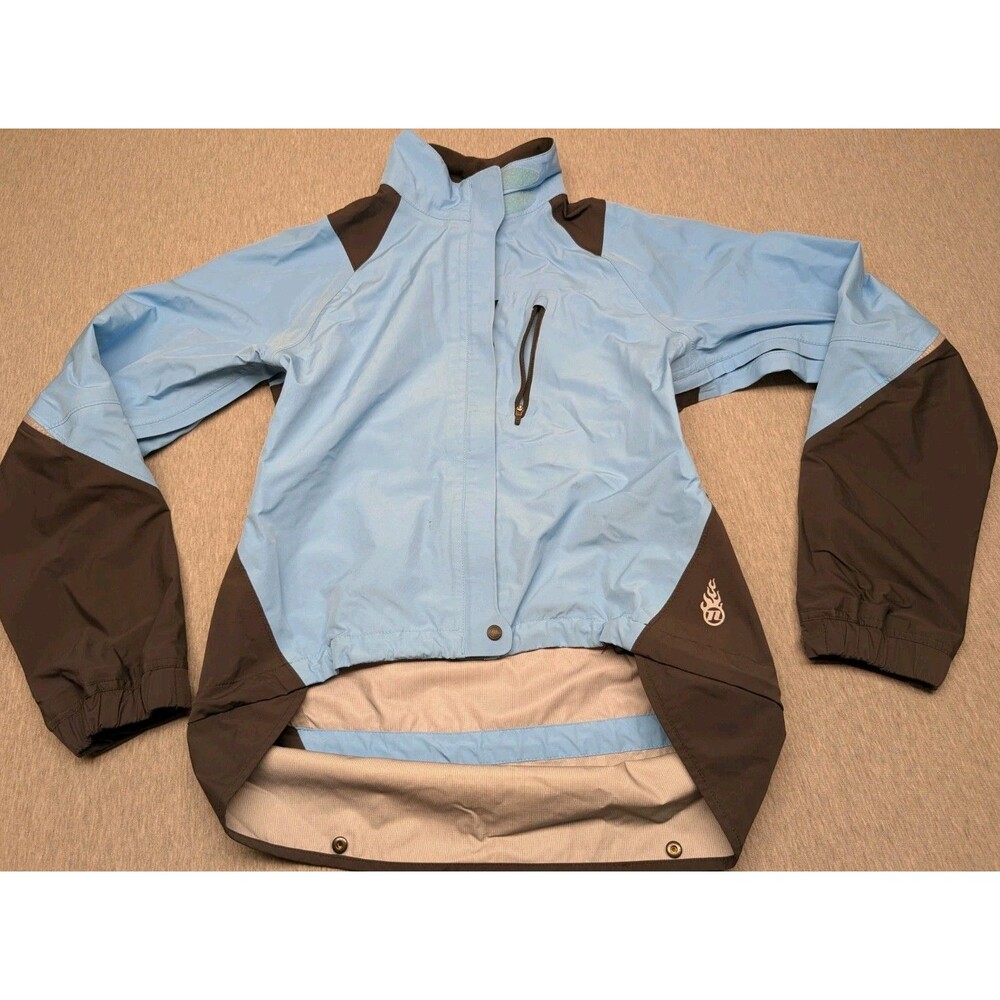 Novara Cycling Jacket Womens Small Light Blue Full Zip Bike Riding Rain Coat